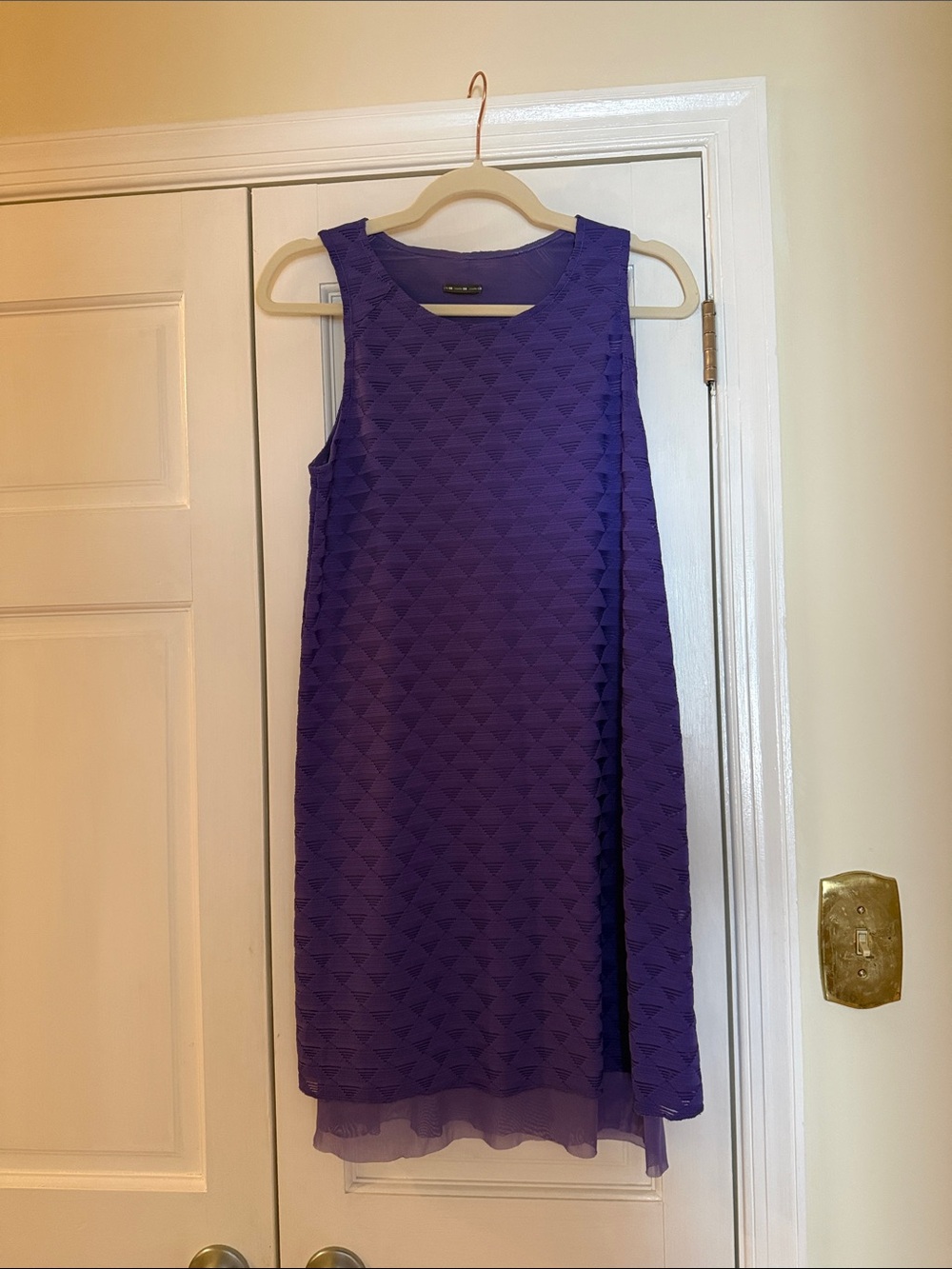 Oiselle Purple Mesh Dress with Diamond Overlay